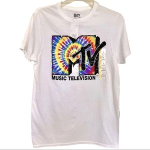 MTV Shirt Music Television Logo Tee Y2K Small